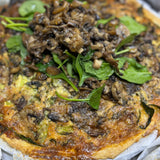 Mushroom, Broccolini and Gorgonzola GF Quiche