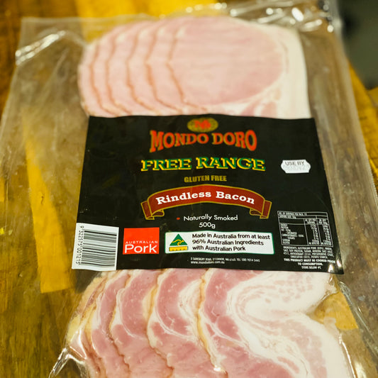 Mondo Doro Free Range Rindless Bacon