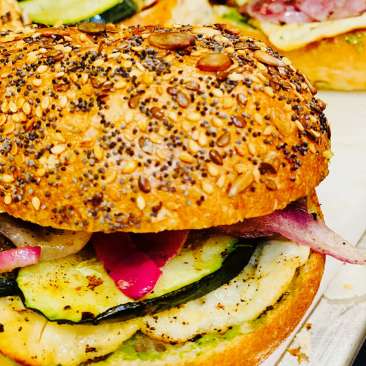 Haloumi Sliders with Housemade Pesto